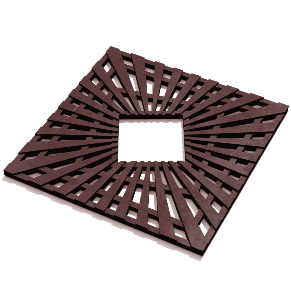 Приствольная решетка для дерева ZKING ATMOSPHERE 1.2х1.2м Коричневая в Новочебоксарске фото