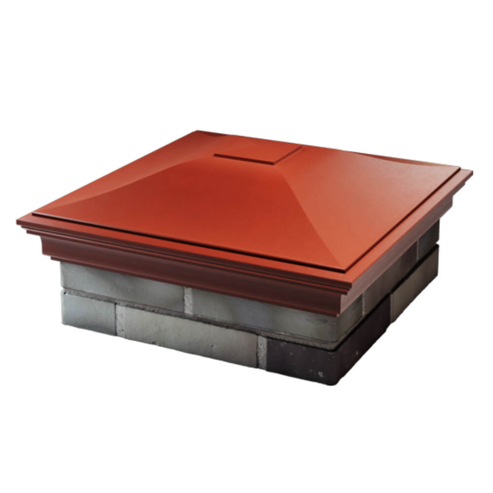 Колпак Zking Монблан Красный на столб 2х2 кирпича (515х515мм) в Новочебоксарске фото