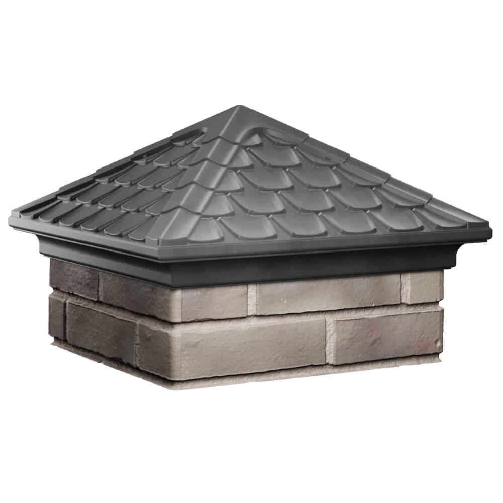 Колпак Zking Эльбрус Серый на столб 1.5х1.5 кирпича (385х385мм) в Новочебоксарске фото