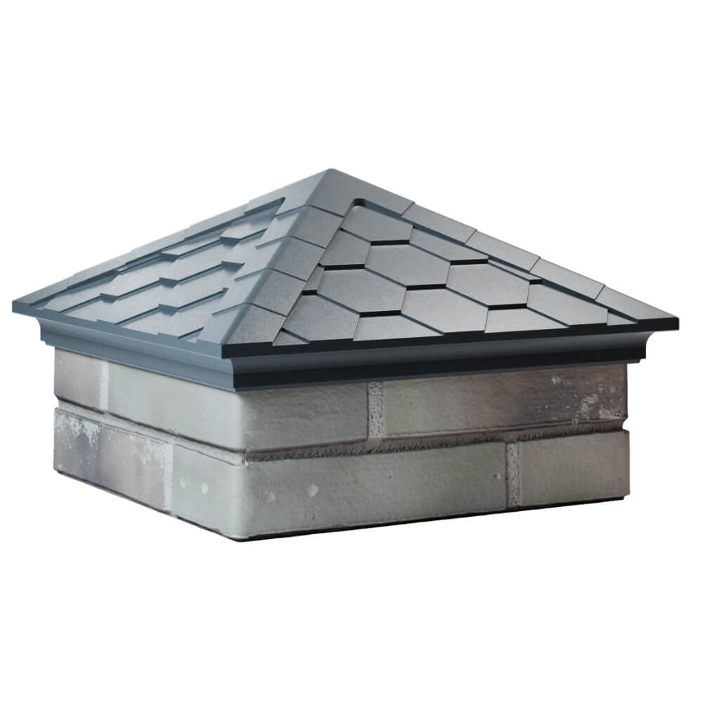 Колпак Zking Эверест Серый на столб 1.5х1.5 кирпича (390х390мм) в Новочебоксарске фото