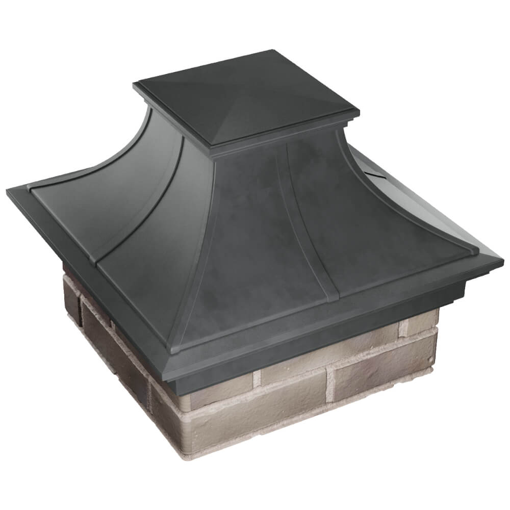 Колпак Zking Монблан Премиум Серый на столб 1.5х1.5 кирпича (385х385мм) в Новочебоксарске фото