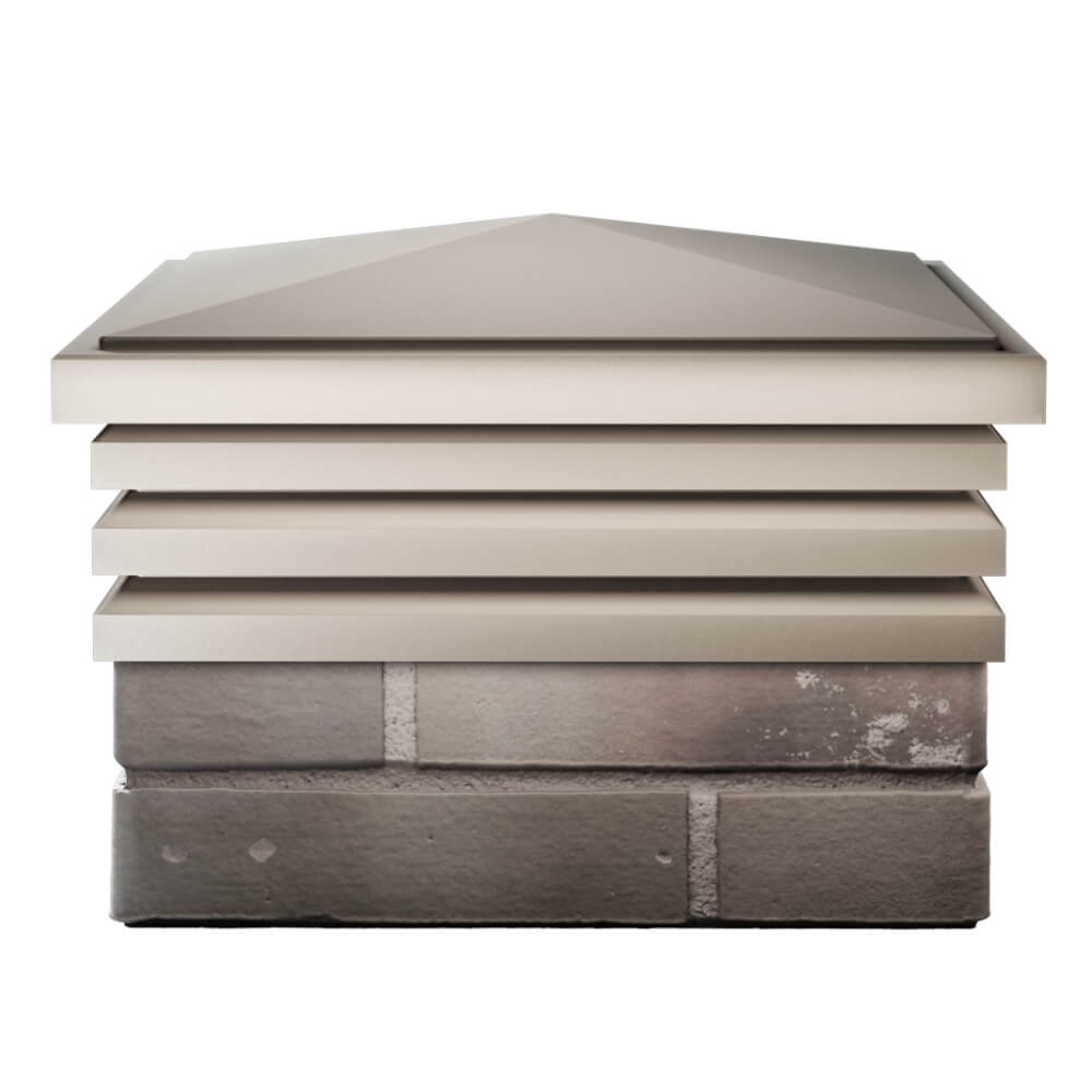 Колпак Zking Бона ХайТек Бежевый на столб 1.5х1.5 кирпича (385х385мм) Новочебоксарск фото