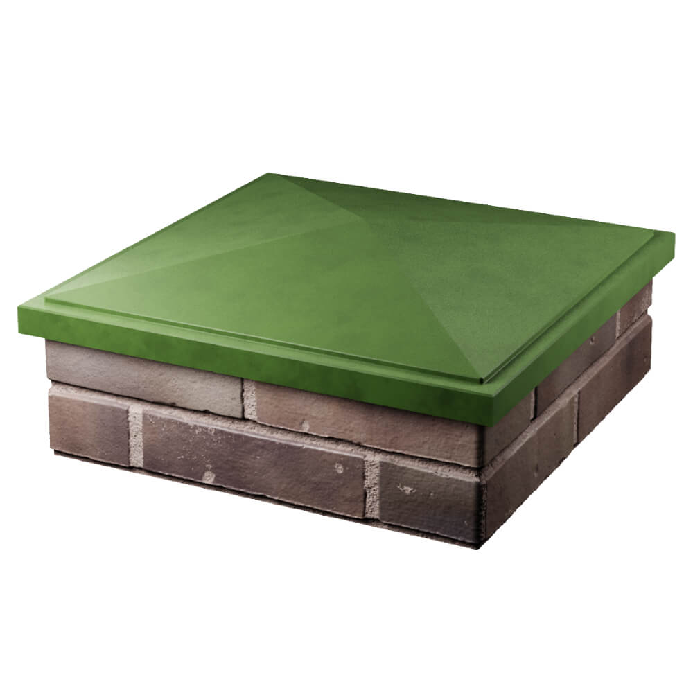 Колпак Zking БонаМоно Зеленый на столб 2х2 кирпича (515х515, 530х530мм) в Новочебоксарске фото