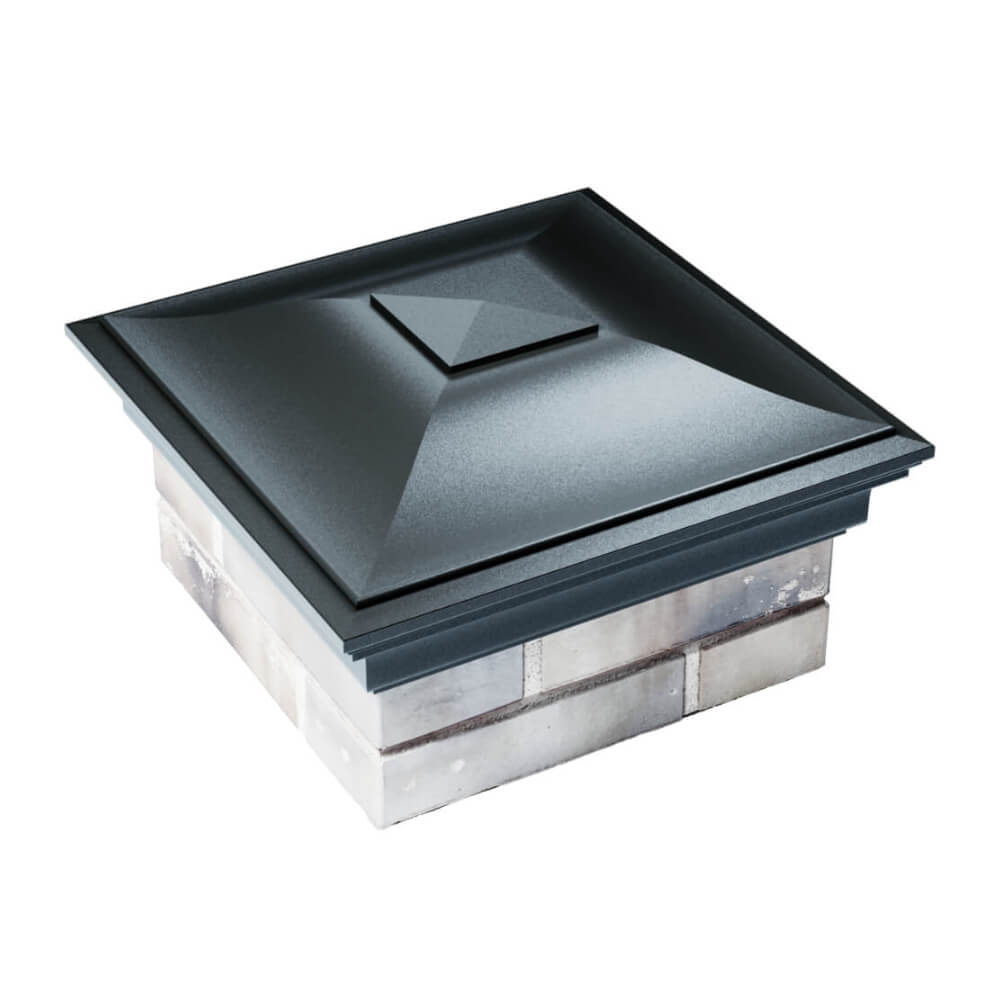 Колпак Zking Монблан Черный на столб 1.5х1.5 еврокирпича 0.7НФ (355х355мм) в Новочебоксарске фото