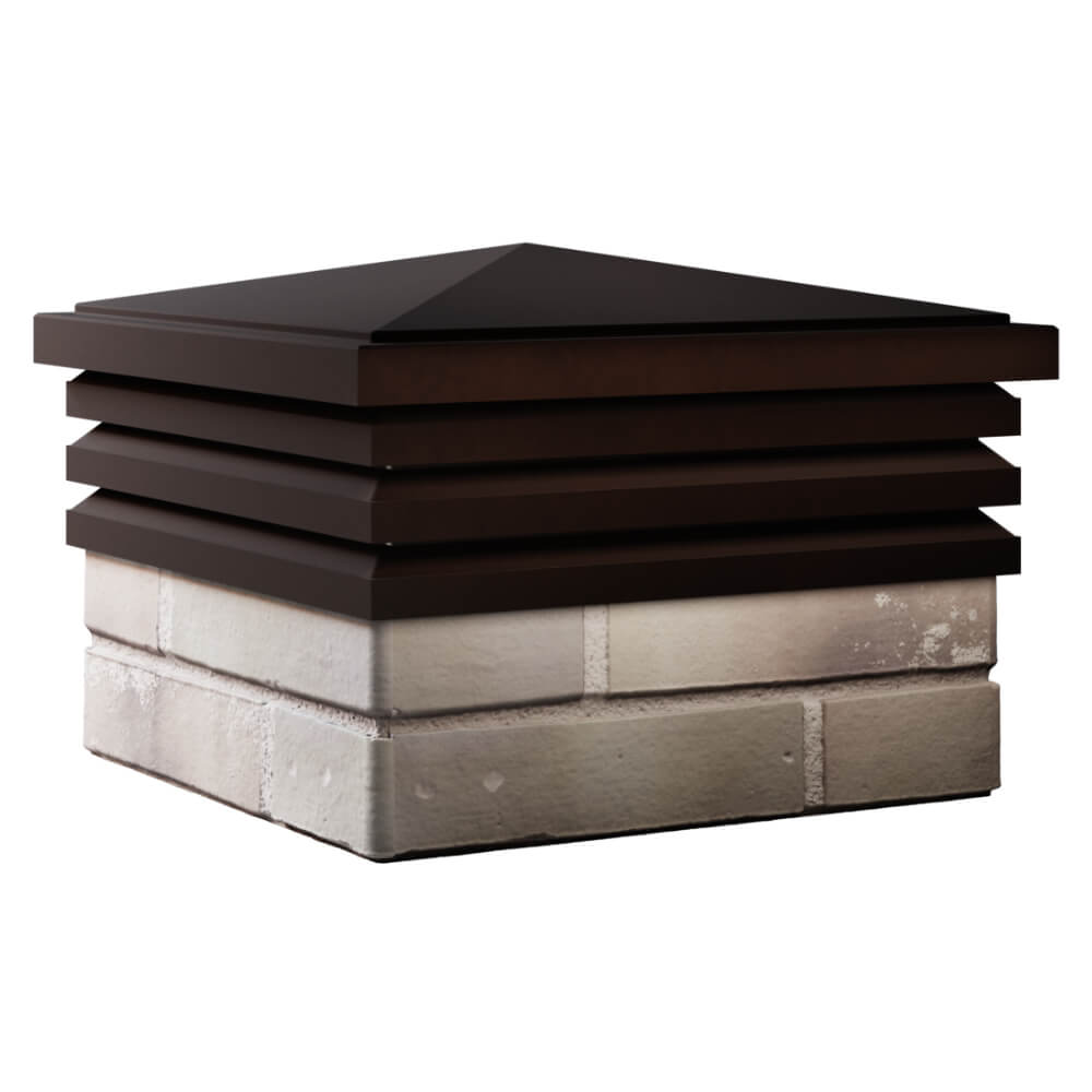 Колпак Zking Бона ХайТек Коричневый на столб 1.5х1.5 кирпича (385х385мм) в Новочебоксарске фото