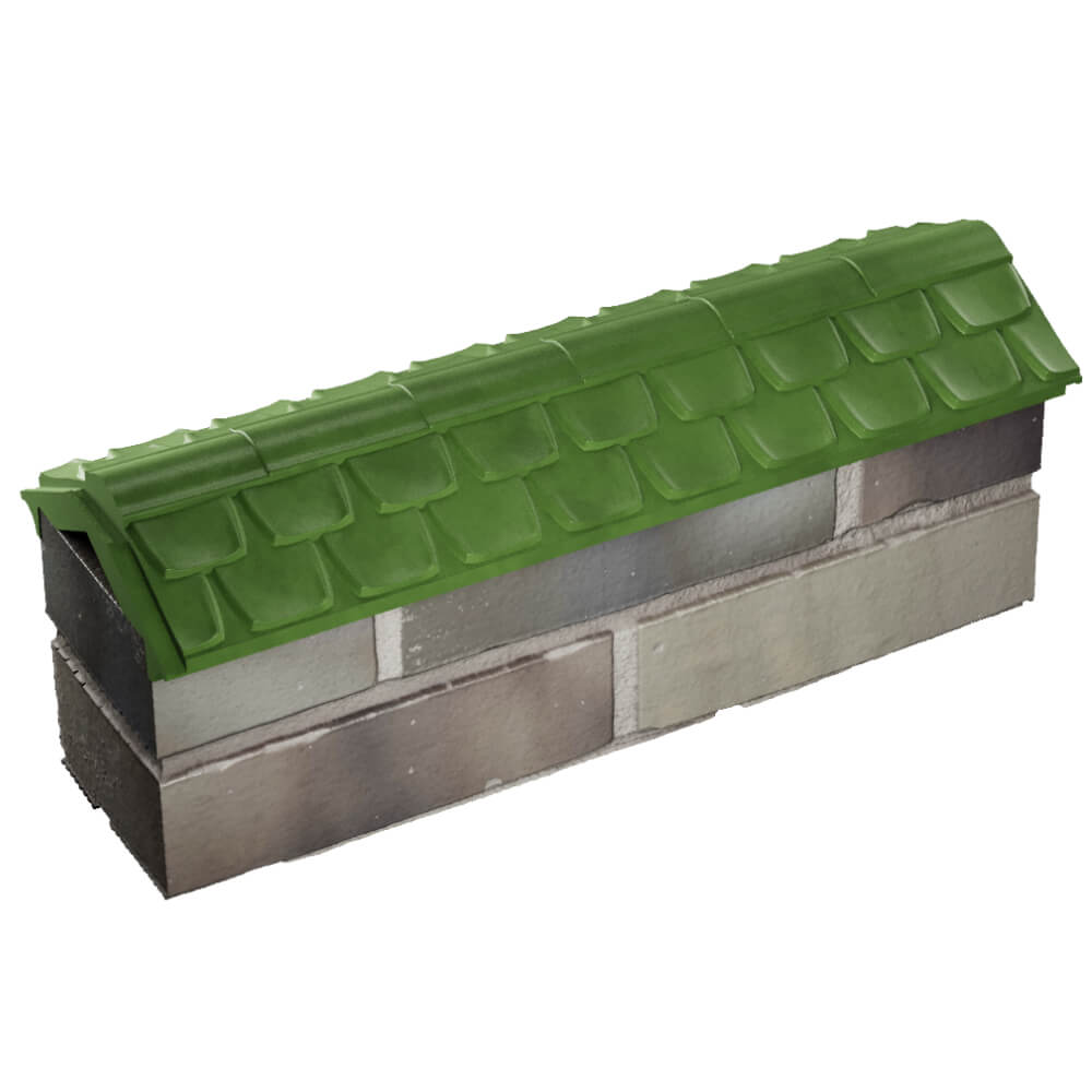 Парапет Zking Эльбрус Зеленый с посадкой на 0.5 кирпича (130мм) в Новочебоксарске фото
